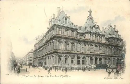 Lyon La Bourse Rue Republique Kat. Lyon