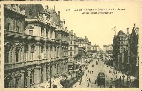 Lyon Place des Cordeliers La Bourse Eglise Saint-Bonaventure Kat. Lyon