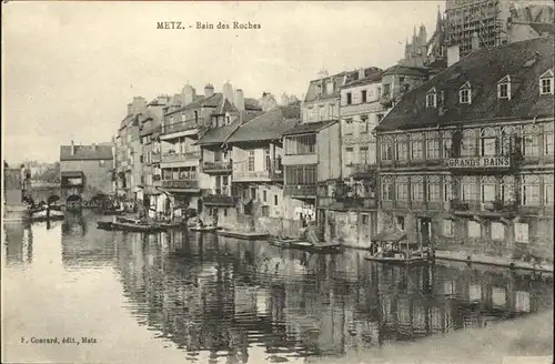 hw16148 Metz Moselle Lothringen Bain des Roches Kategorie. Metz Alte Ansichtskarten