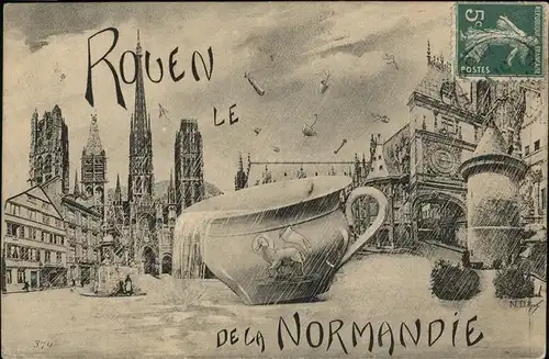 Rouen Normandie Tasse Kat. Rouen