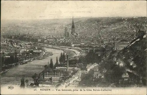 Rouen Vue Generale prise de la Cote Sainte-Catherine Kat. Rouen