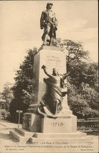 hw16281 Metz Moselle Lothringen Statue de Guillaume 1918 Kategorie. Metz Alte Ansichtskarten