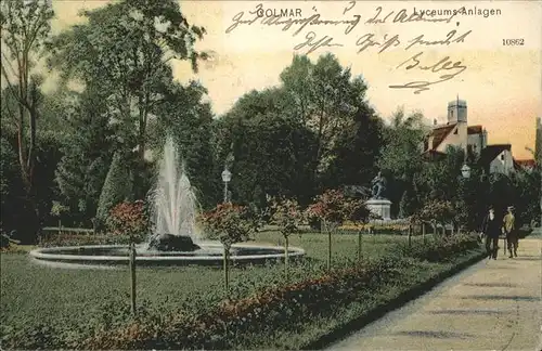 Colmar Lyceums-Anlage Sprinngbrunnen Kat. Colmar