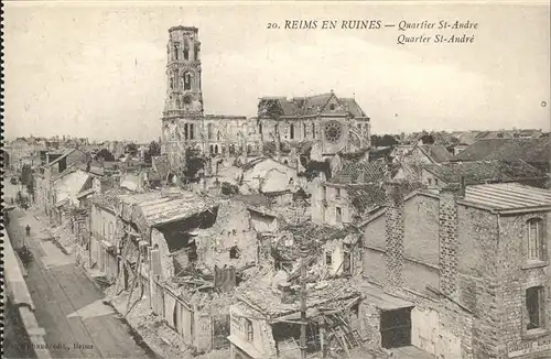 Reims en Ruines Quartier St-Andre Kat. Reims