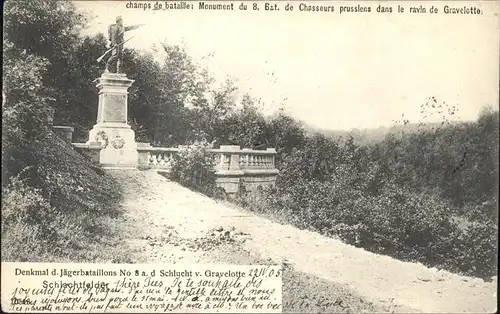 hw17393 Metz Moselle Lothringen Monument du 8. Bat. de Chasseurs prussiens Kategorie. Metz Alte Ansichtskarten