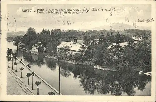 hw17574 Metz Moselle Lothringen Partie a. d. Mosel Kategorie. Metz Alte Ansichtskarten