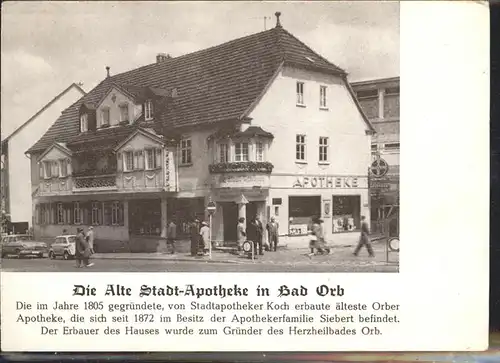 Bad Orb Alte Stadt-Apotheke Kat. Bad Orb