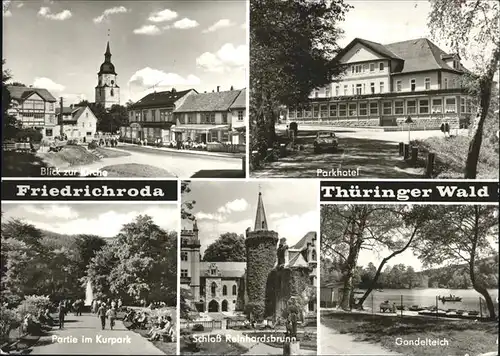 pw05267 Friedrichroda Schloss Reinhardsbrunn Kurpark Parkhotel Gondelteich Kategorie. Friedrichroda Alte Ansichtskarten