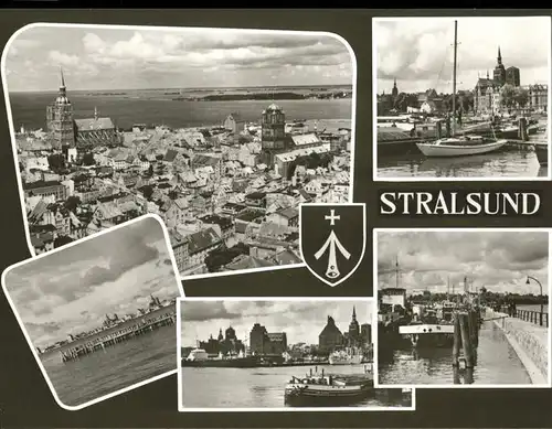 Stralsund Teilansicht Hafen Kat. Stralsund