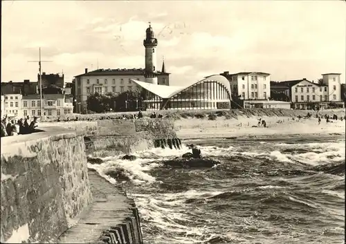 Warnemuende Gaststaette Teepott Leuchtturm Kat. Rostock