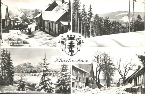 Schierke Harz Wappen Kirchberg Bode Koenigsberg / Schierke Brocken /Harz LKR