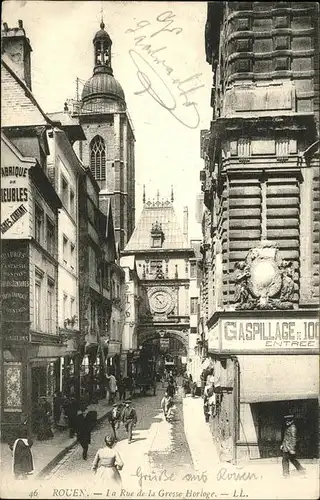 Rouen La Rue de la grosse Horloge