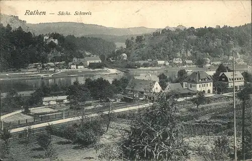 Rathen Ortsansicht Kat. Rathen Sachsen