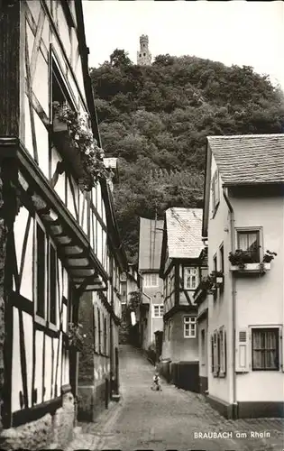 Braubach Rhein Sommergasse Marksburg / Braubach /Rhein-Lahn-Kreis LKR