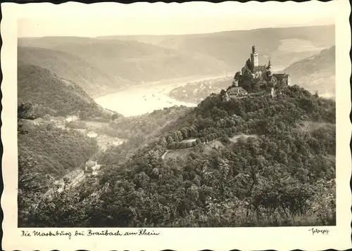 Braubach Rhein Marksburg / Braubach /Rhein-Lahn-Kreis LKR