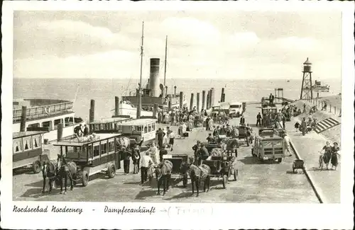 Norderney Dampferankunft Kat. Norderney