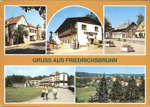 Friedrichsbrunn HO Gaststaette Brockenblick FDGB Klobenberg Baude HO Gaststaette Zum Ramberg FDGB Bettenhaus Kurt Dillge Kat. Friedrichsbrunn