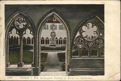 Colmar Elsass Schoengauer Denkmal Kloster Unterlinden x