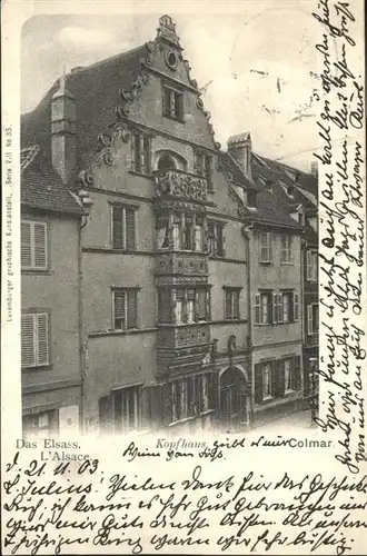 Colmar Elsass Kopfhaus Alsace x