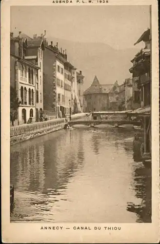 wb16571 Annecy Haute-Savoie Annecy Canal Thiou Bruecke * Kategorie. Annecy Alte Ansichtskarten
