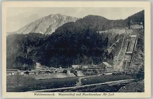 Walchensee Oberbayern Walchenseewerk Wasserschloss Maschinenhaus o 1924