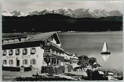 Walchensee Oberbayern Hotel Post  x 1959