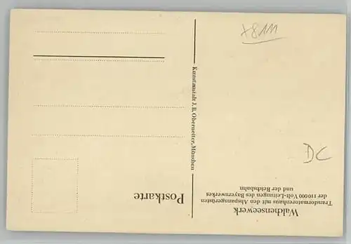 Walchensee Walchensee Oberbayern Walchenseewerk Transformatorenhaus ungelaufen ca. 1920 / Kochel a.See /Bad Toelz-Wolfratshausen LKR