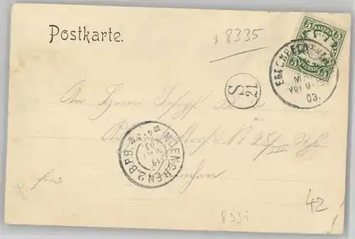 Falkenberg Gasthaus Post x 1903