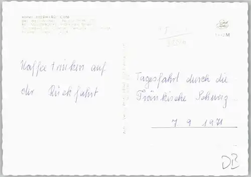 Muggendorf Fraenkische Schweiz Muggendorf Oberfranken Hotel Cafe Eberhard * 1971 / Wiesenttal /Forchheim LKR