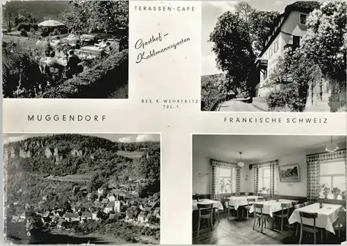 Muggendorf Fraenkische Schweiz Muggendorf Oberfranken Gasthof Kohlmannsgarten x 1960 / Wiesenttal /Forchheim LKR