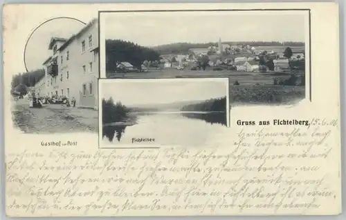 Fichtelberg Gasthof zu Post Fichtelsee x 1906