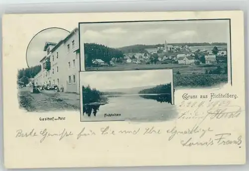 Fichtelberg Gasthof zu Post Fichtelsee x 1900
