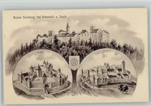 Bad Neustadt Bad Neustadt Saale Ruine Salzburg KuenstlerE. Felle Isny * / Bad Neustadt a.d.Saale /Rhoen-Grabfeld LKR