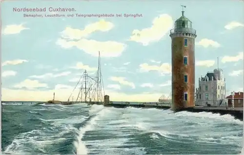 Cuxhaven Leuchtturm Telegraphengebaeude *