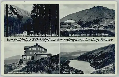 Dobel Schwarzwald Schneekoppe [Stempelabschlag] Schlesierhaus Prinz Heinrich Baude x / Dobel /Calw LKR