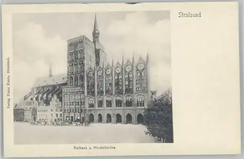Stralsund Mecklenburg Vorpommern Stralsund Rathaus Nicolaikirche * / Stralsund /Stralsund Stadtkreis