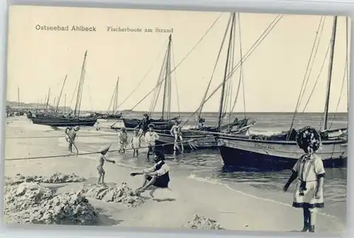 Ahlbeck Ostseebad Insel Usedom Ahlbeck Seebad Fischerboote Strand * / Heringsdorf Insel Usedom /Ostvorpommern LKR