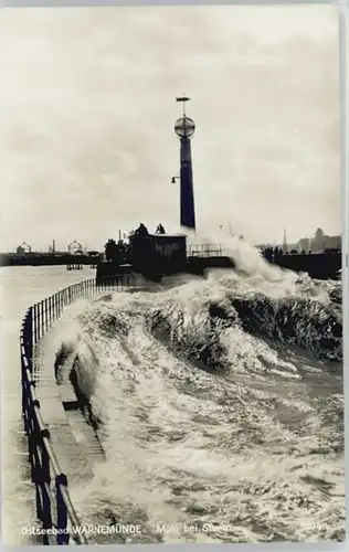 Warnemuende Ostseebad Warnemuende Sturm * / Rostock /Rostock Stadtkreis