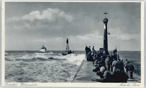 Warnemuende Ostseebad Warnemuende Sturm x / Rostock /Rostock Stadtkreis