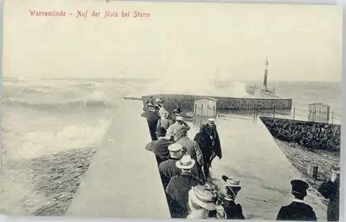 Warnemuende Ostseebad Warnemuende Sturm * / Rostock /Rostock Stadtkreis