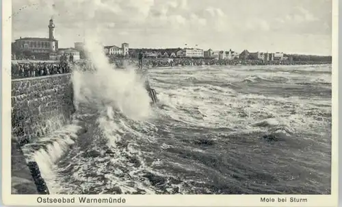 Warnemuende Ostseebad Warnemuende Sturm x / Rostock /Rostock Stadtkreis