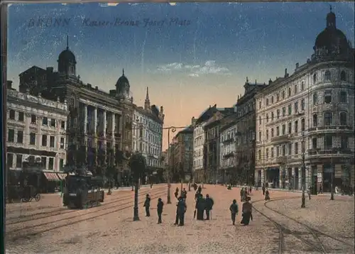 Bruenn Brno Kaiser Franz Josef Platz Strassenbahn  / Brno /Brno-mesto