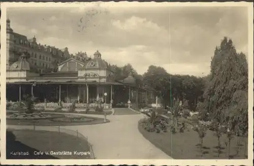 Karlsbad Eger Boehmen Gaststaette Kurpark / Karlovy Vary /