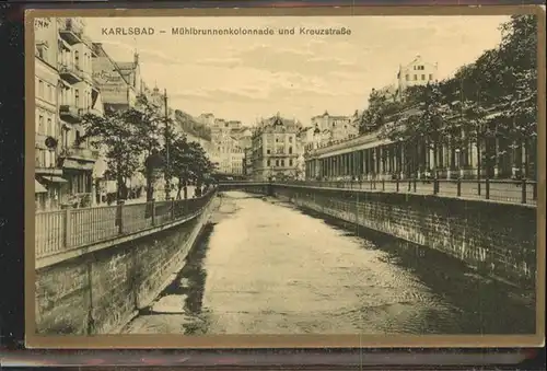 Karlsbad Eger Boehmen Muehlbrunnenkolonade Kreuzstrasse / Karlovy Vary /