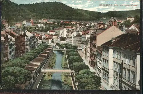 Karlsbad Eger Boehmen Alte und neue Wiese / Karlovy Vary /