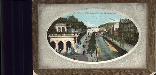 Karlsbad Eger Boehmen Muehlbrunnkai Kreuzgasse  / Karlovy Vary /