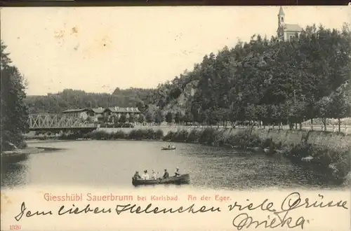 Karlsbad Eger Boehmen Giesshuebl Sauerbrunn / Karlovy Vary /