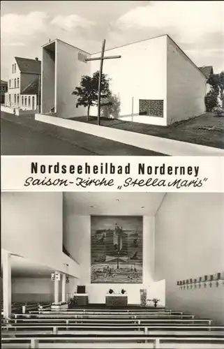 Norderney Nordseebad Nordseeheilbad Saison Kirche Stella Maris / Norderney /Aurich LKR