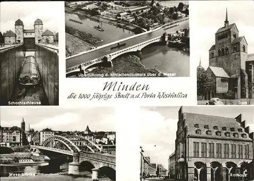 Minden Westfalen Schachtschleuse
Wesertalbruecke
Rathaus
Dom / Minden /Minden-Luebbecke LKR