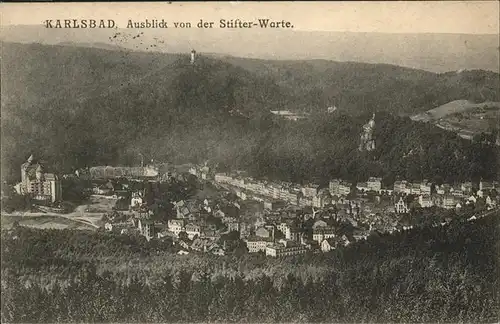 Karlsbad Eger Boehmen Stifter-Warte / Karlovy Vary /
